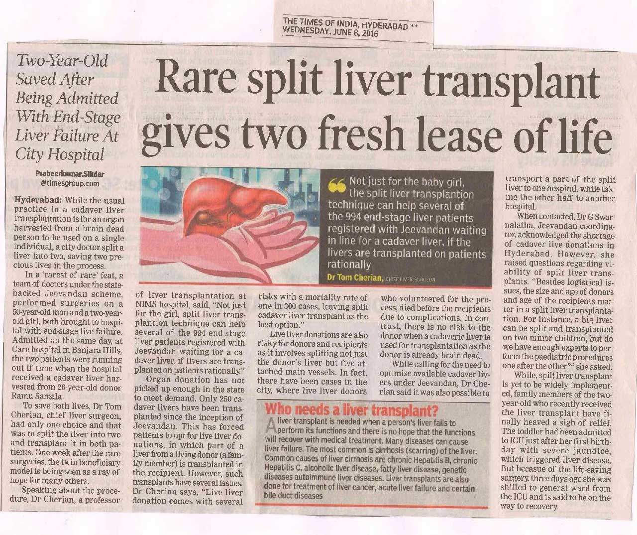 Rare Liver Transplant Gives Two Fresh Lease On Life